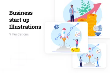 Business Start Up Illustration Pack