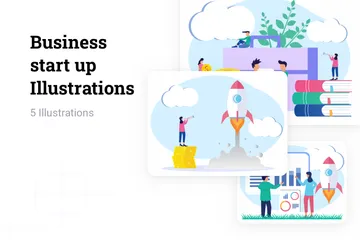 Business Start Up Illustration Pack