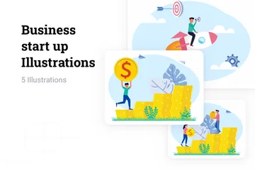 Business Start Up Illustration Pack