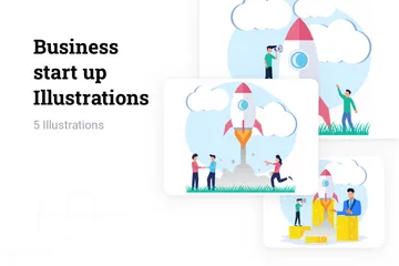 Business Start Up Illustration Pack