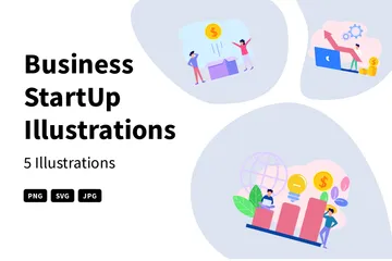 Business StartUp Illustration Pack