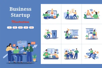 Business Startup Illustration Pack