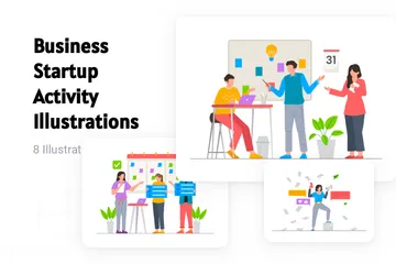 Business Startup Activity Illustration Pack