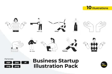 Business Startup Illustration Pack