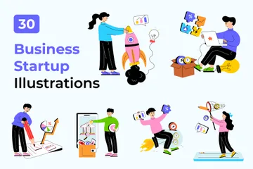 Business Startup Illustration Pack