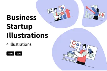 Business Startup Illustration Pack