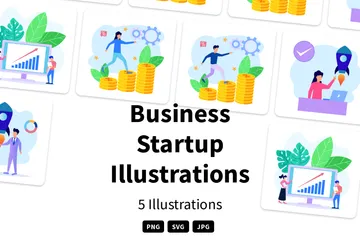 Business Startup Illustration Pack