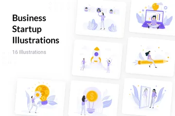 Business Startup Illustration Pack