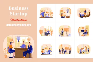 Business Startup Illustration Pack