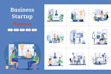 Business Startup Illustration Pack