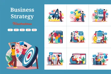 Business Strategy Illustration Pack