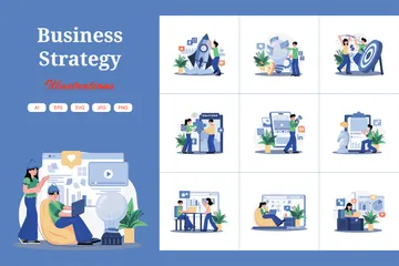 Business Strategy Illustration Pack