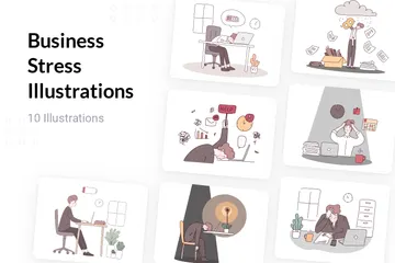 Business Stress Illustration Pack