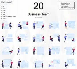 Business Team Illustration Pack