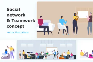 Business Teamwork Illustration Pack