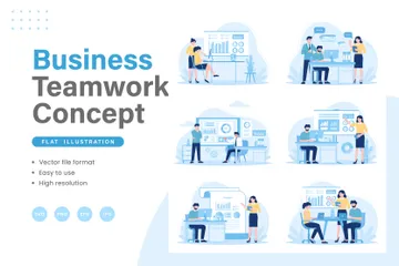 Business Teamwork Illustration Pack