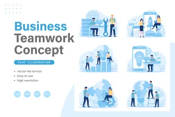 Business Teamwork Illustration Pack