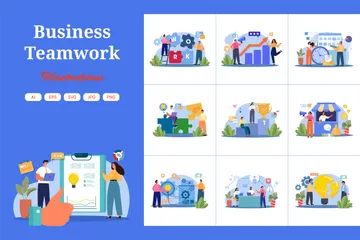 Business Teamwork Illustration Pack