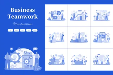 Business Teamwork Illustration Pack