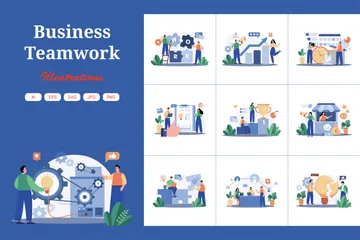 Business Teamwork Illustration Pack