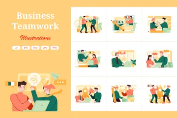 Business Teamwork Illustration Pack