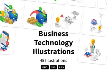 Business-Technologie Illustration Pack