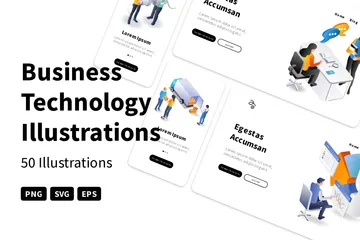 Business-Technologie Illustrationspack