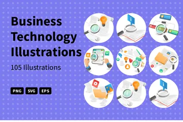 Business-Technologie Illustrationspack