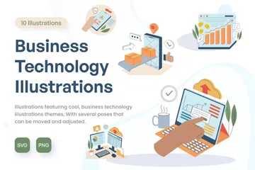 Business-Technologie Illustrationspack