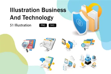 Business-Technologie Illustration Pack