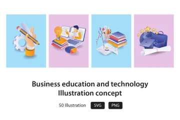 Business-Technologie Illustrationspack