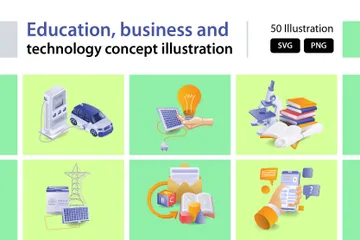 Business-Technologie Illustrationspack