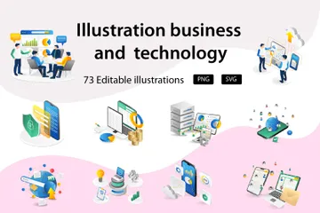 Business Technology And Education Illustration Pack