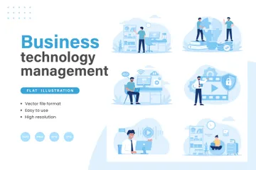 Business Technology Management Illustration Pack