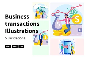 Business Transactions Illustration Pack