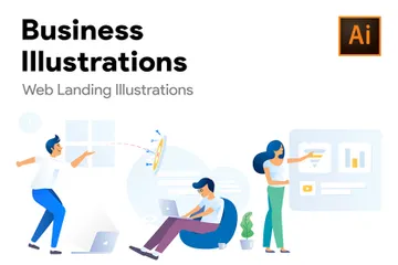 Unternehmen und Startup Illustrationspack
