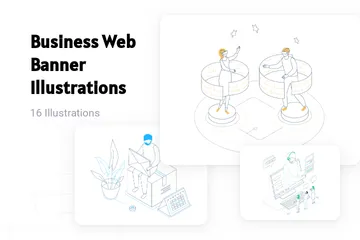 Business Web Banner Illustration Pack