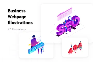 Business Webpage Illustration Pack