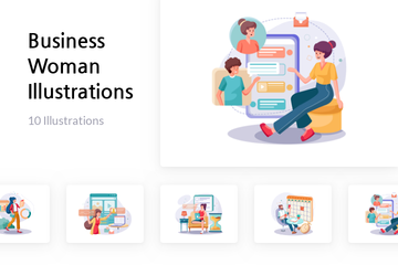 Business Woman Illustration Pack