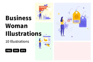 Business Woman Illustration Pack