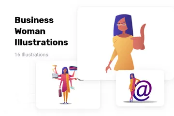 Business Woman Illustration Pack