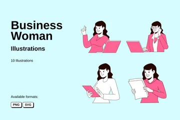 Business Woman Illustration Pack