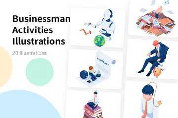 Businessman Activities Illustration Pack