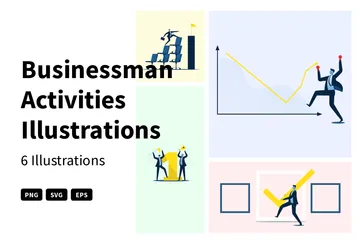 Businessman Activities Illustration Pack