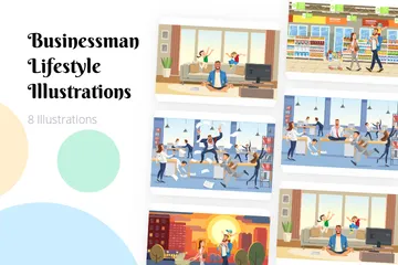 Businessman Lifestyle Illustration Pack