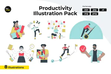 Busy People Illustration Pack