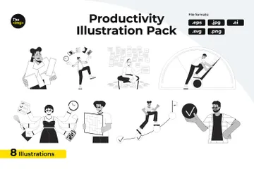Busy People Illustration Pack