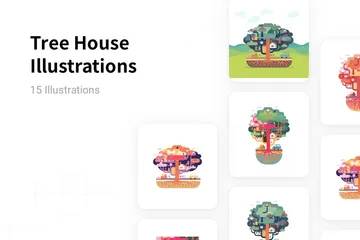 Cabane dans les arbres Pack d'Illustrations