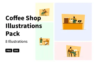 Café Illustrationspack