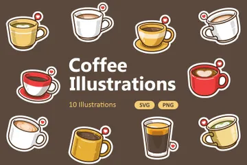 Café Pack d'Illustrations